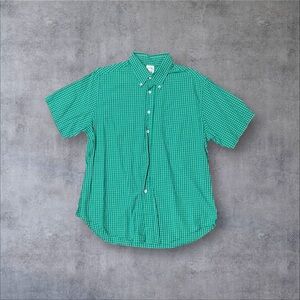 Green Check Plaid Button Up